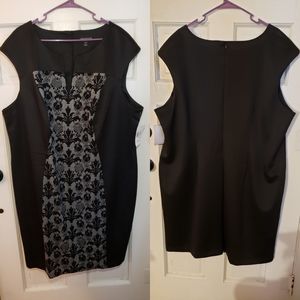 Black Bodycon Dress with Lace Detail NWT
